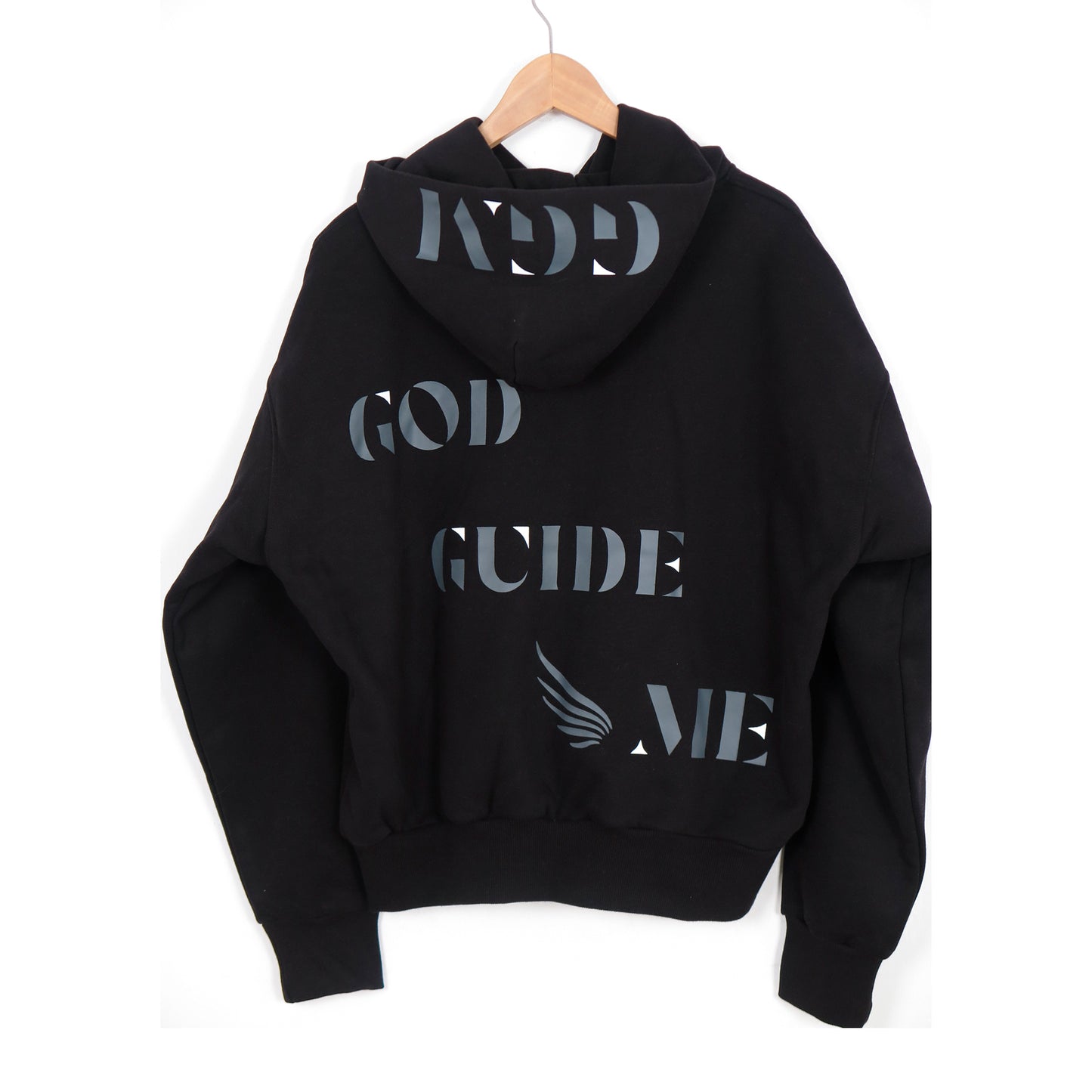 BASIC BLACK CROPPED HODDIE