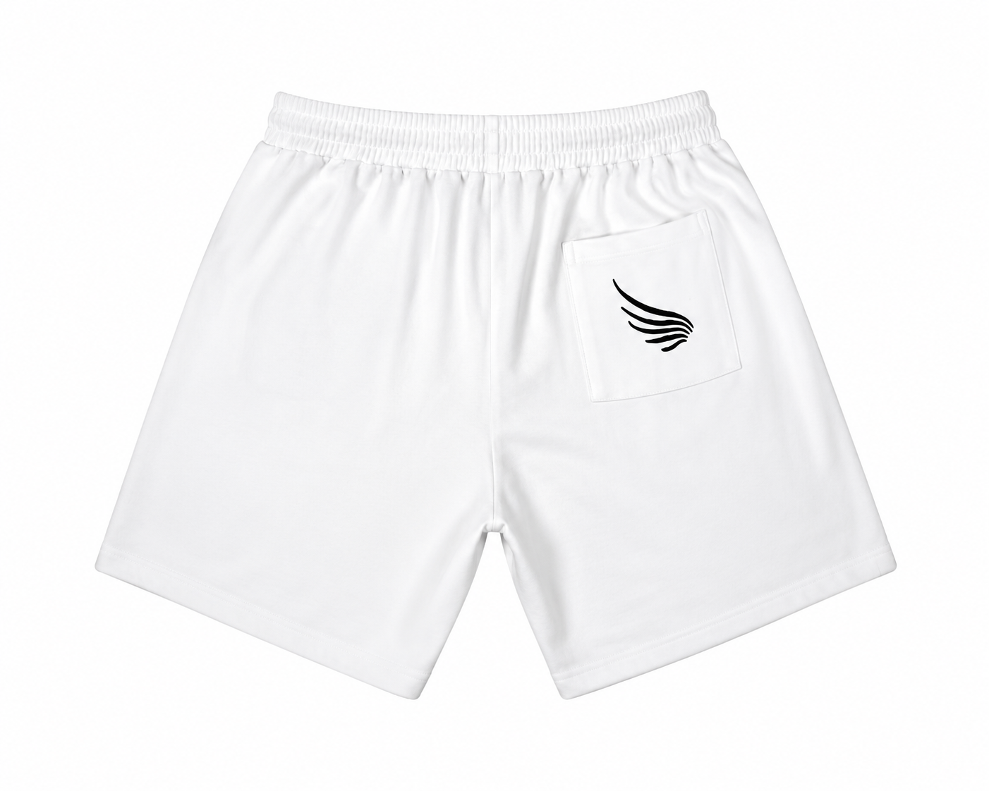 Pantalon corto blanco con logo bordado