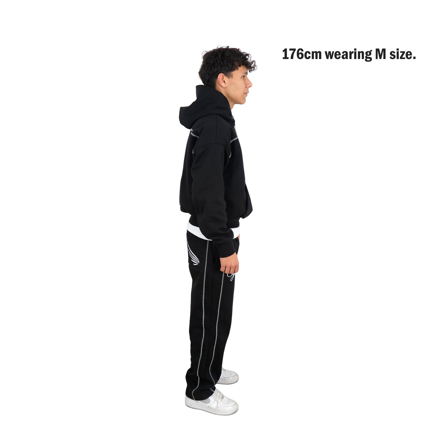 EMBROIDED BLACK TRACKSUIT