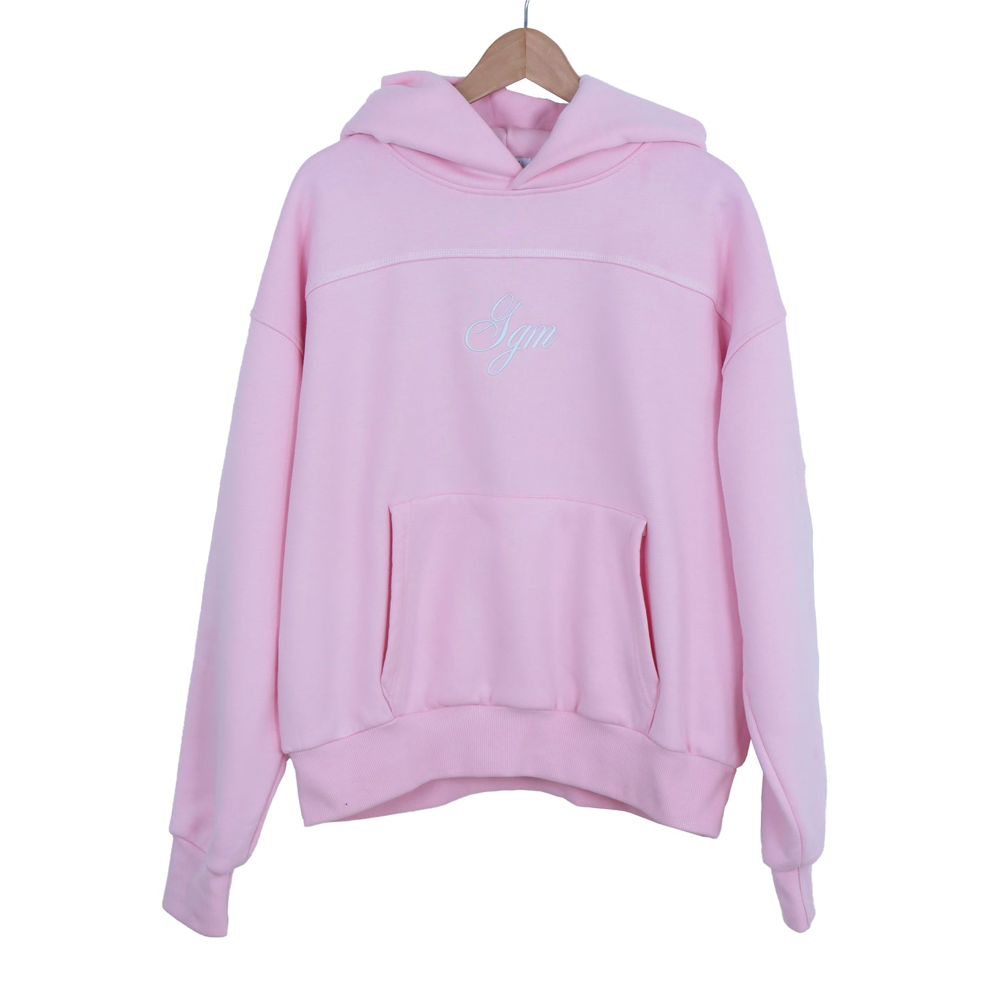 EMBROIDED PINK CROPPED HODDIE