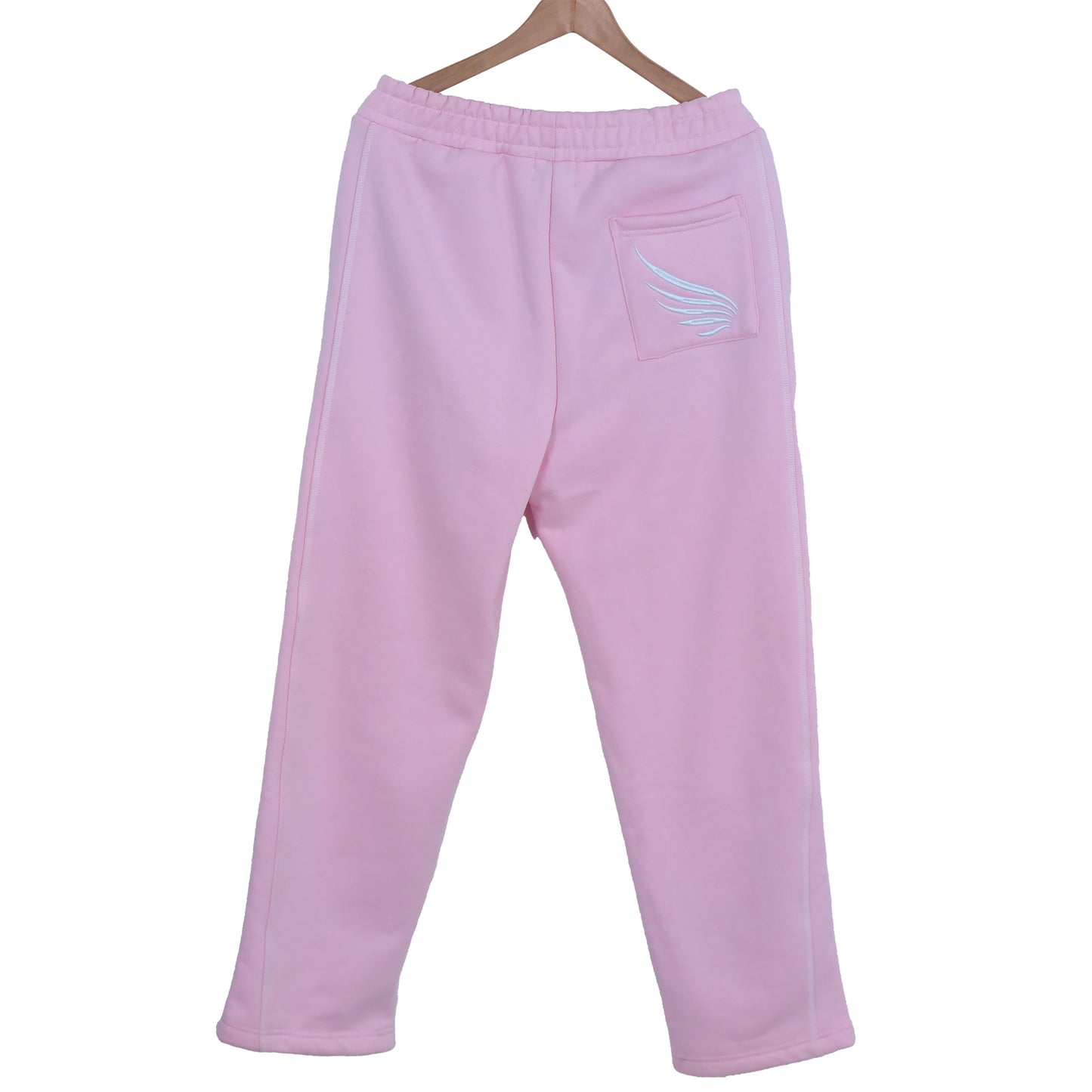 EMBROIDED PINK SWEATPANTS