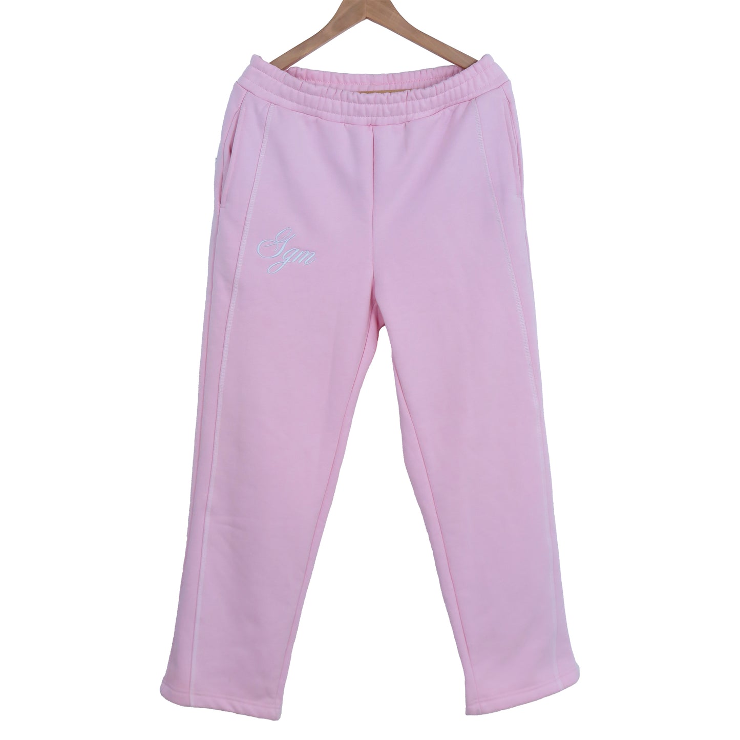 EMBROIDED PINK SWEATPANTS